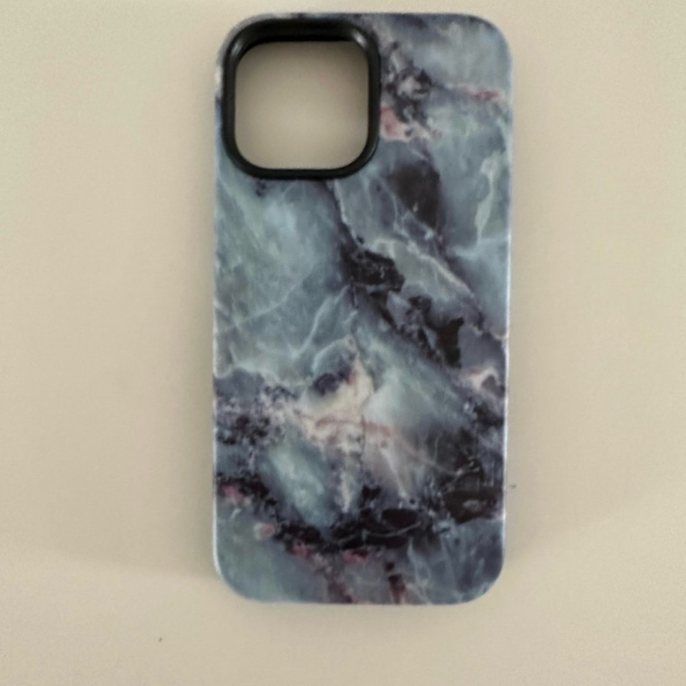 BURGA 13 Pro Max Marble Pattern Phone Case - Blue and Black